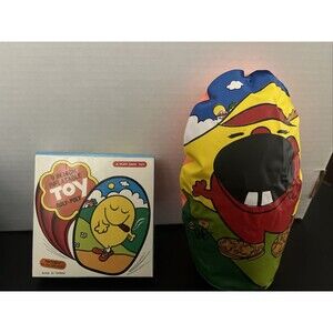 NOISY INFLATABLE ROLY POLY BOP BAG BLOW UP TOY W/ BOX VINTAGE MONSTER MEN NOS